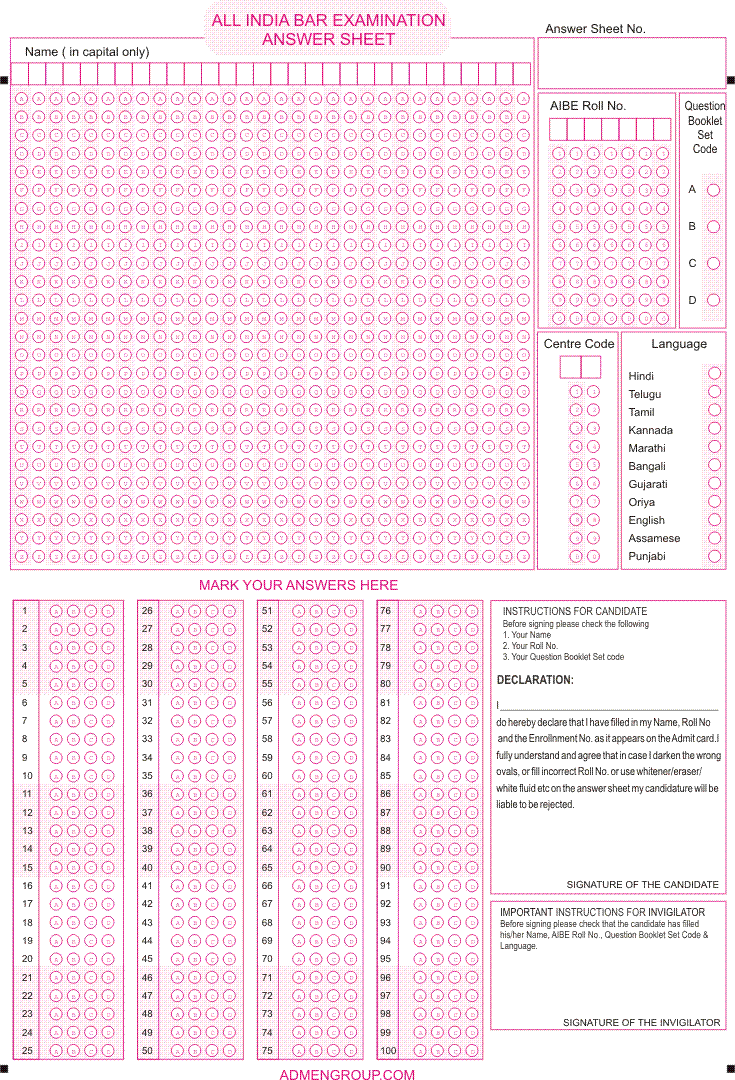 Hybrid OMR Sheets