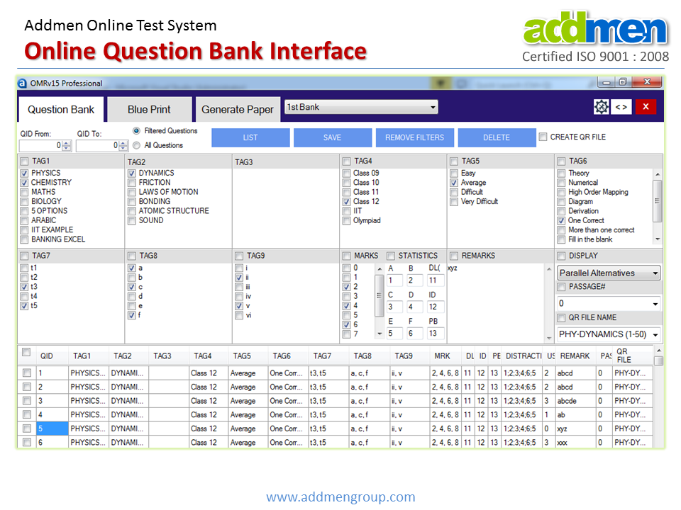 Online Question Bank Software