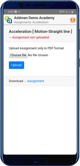 Download and upload Assignments