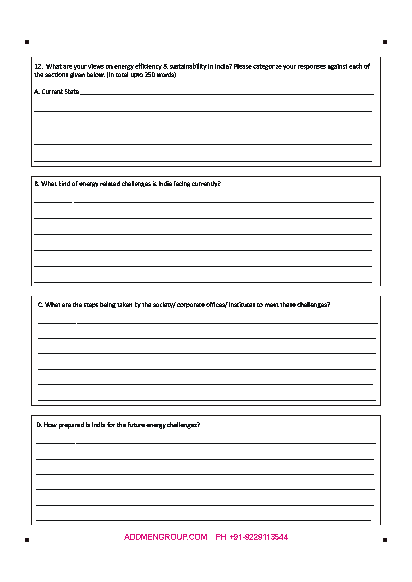 Feedback Form for Environmental Survey