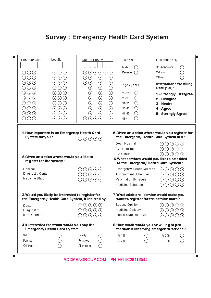 Feedback Health Survey Form