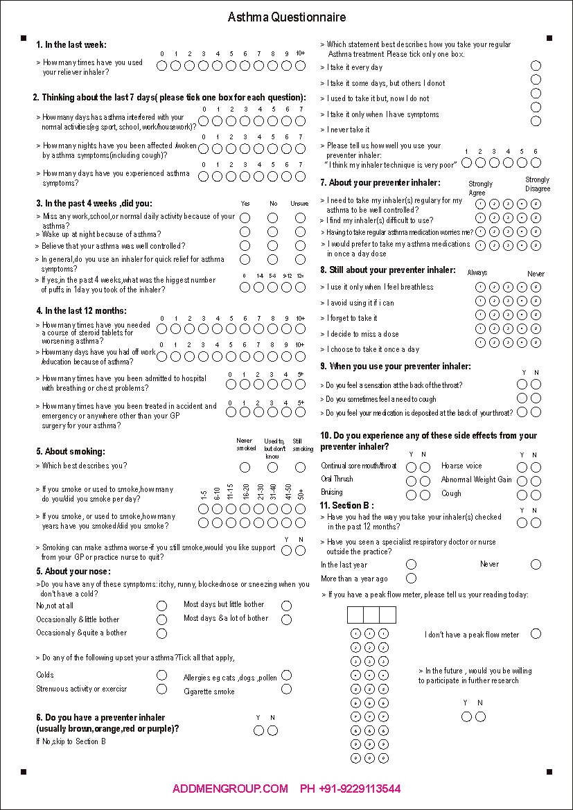 OMR Survey Form
