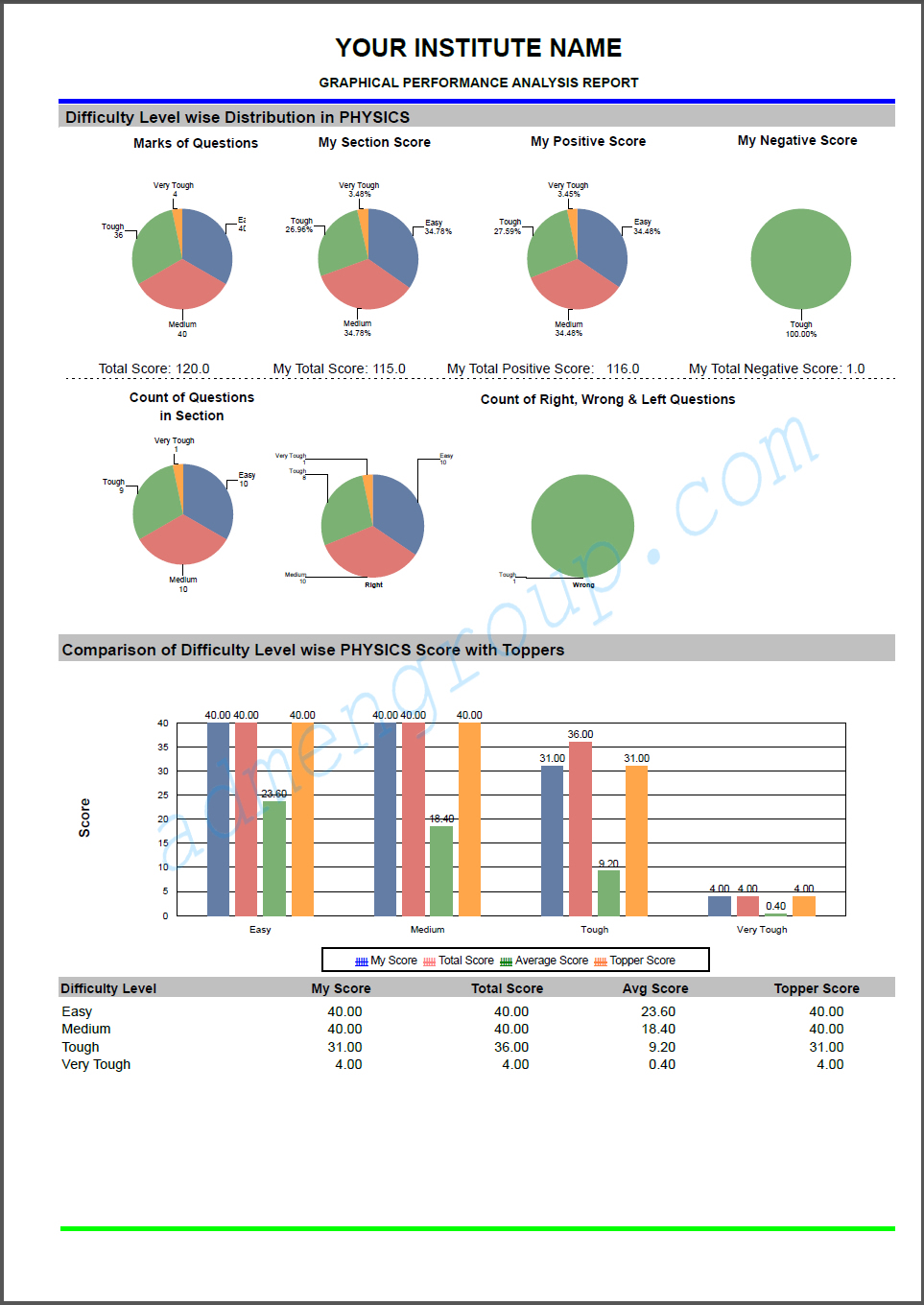 Graphical Performance Report