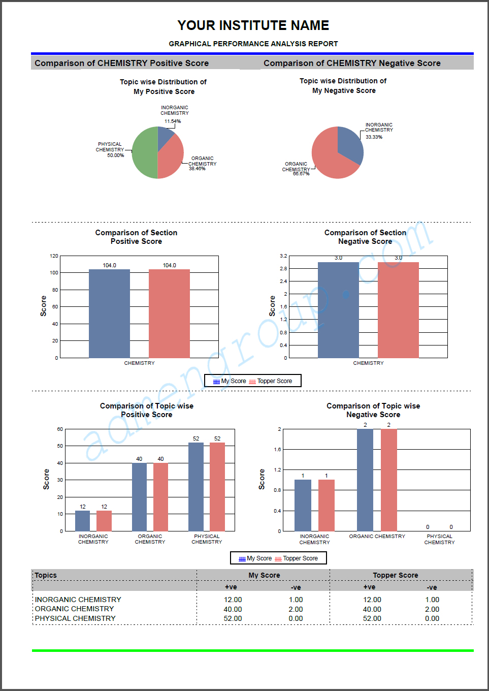 Graphical Performance Report