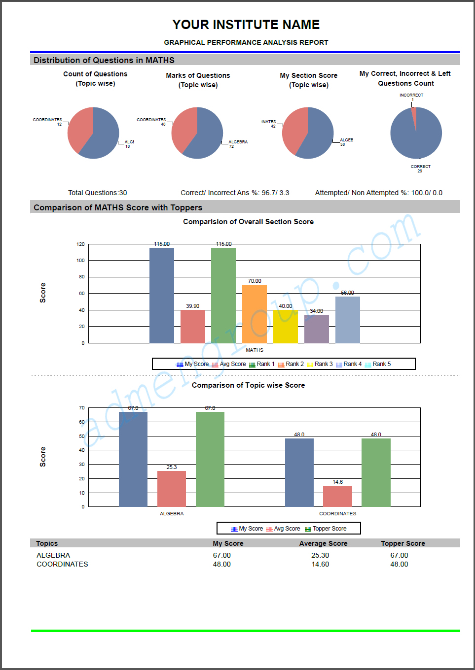 Graphical Performance Report