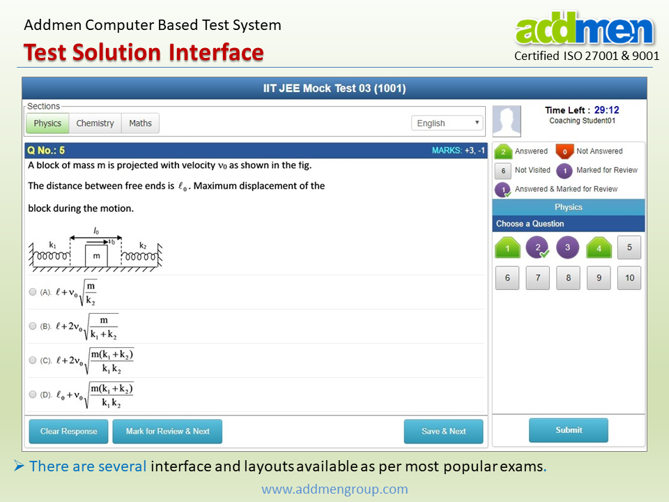 Student Online Test Dashboard