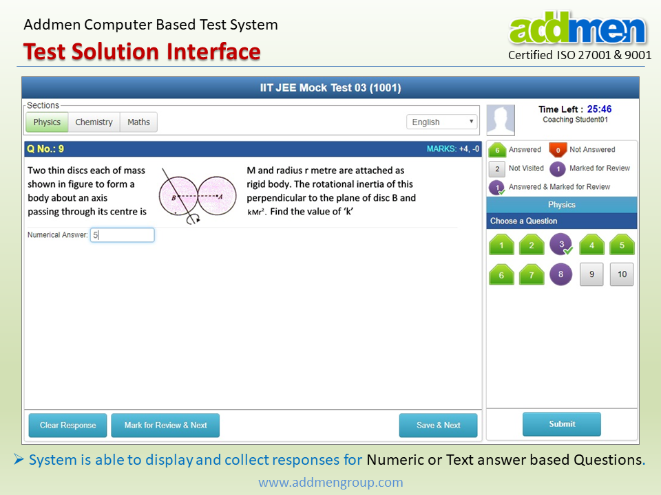 Student Online Test Dashboard