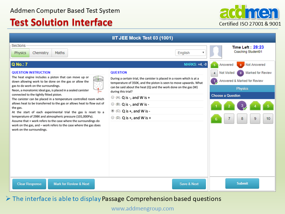 Student Online Test Dashboard